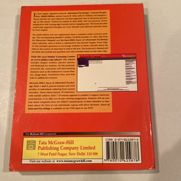 “Abnormal Psychology, Current Perspectives, 9th Edition,” with CD, Softcover - Picture 2 of 3